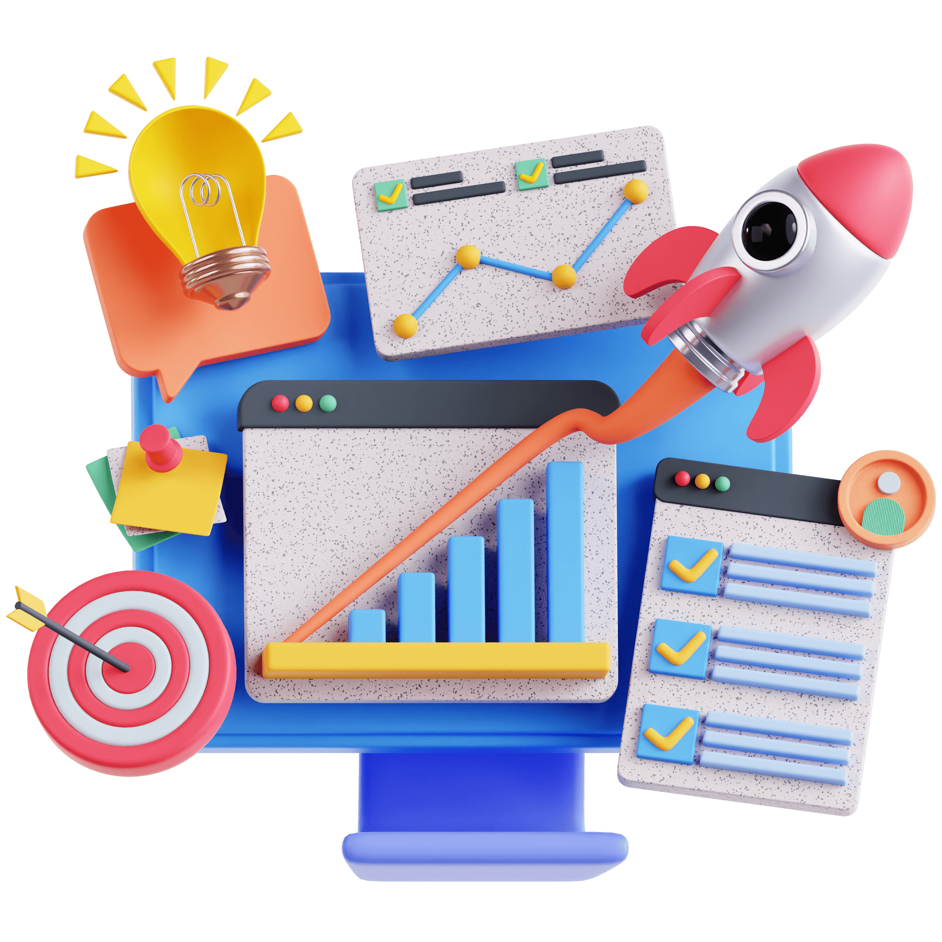 Imagem que ilustrando elementos que envolvem conversion rate optimization